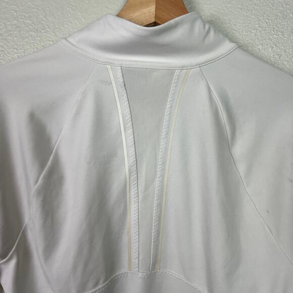 Athleta Women's Size Large Run Free Half Zip Long Sleeve Pullover White - Picture 9 of 14